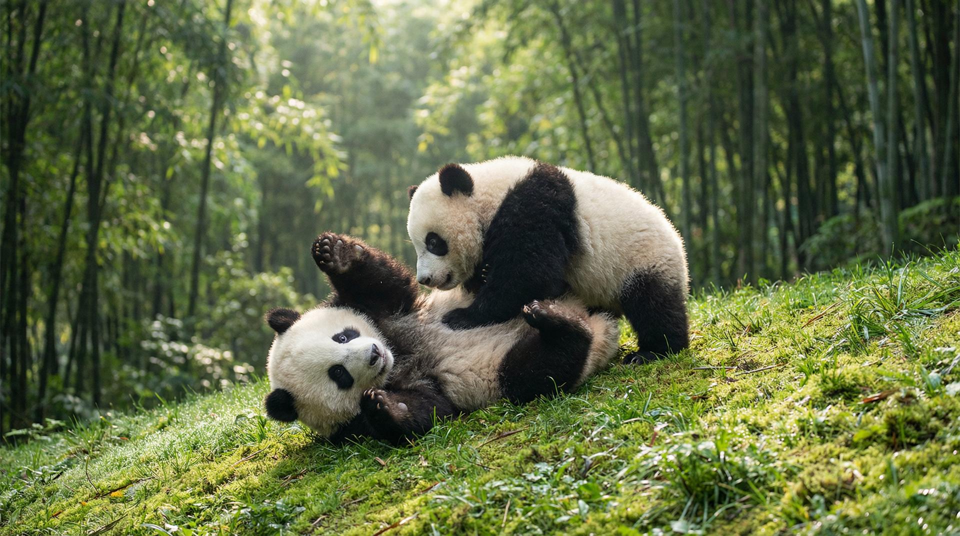 抖阴熊猫嬉戏视频